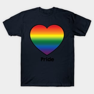 Pride. Rainbow heart design to support love and inclusion. T-Shirt